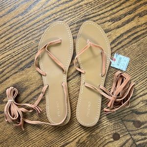 Pilcro Tie-Up Thong Sandals